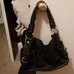 Black Leather Coach Pursr